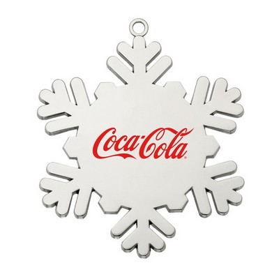 Cast Silver Snowflake Ornament